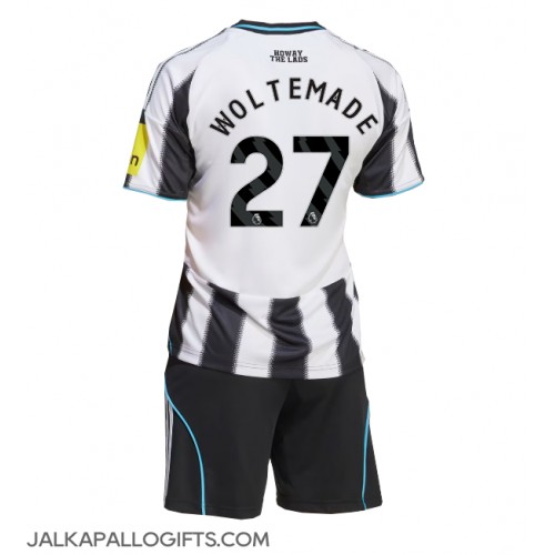 Newcastle United Nick Woltemade #27 Koti Peliasu Lasten 2025-26 Lyhythihainen (+ Lyhyet housut)